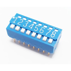 Interrupteur DIL pour circuit imprimé 8 contacts
