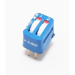 Interrupteur DIL pour circuit imprimé 2 contacts