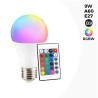 Ampoule LED RGBW A60 E27 9W avec télécommande