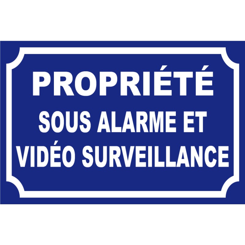 Panneau propriété sous alarme et vidéo surveillance