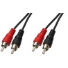 Cordon audio stéréo, 2 x 2 RCA mâle, 1,00 m