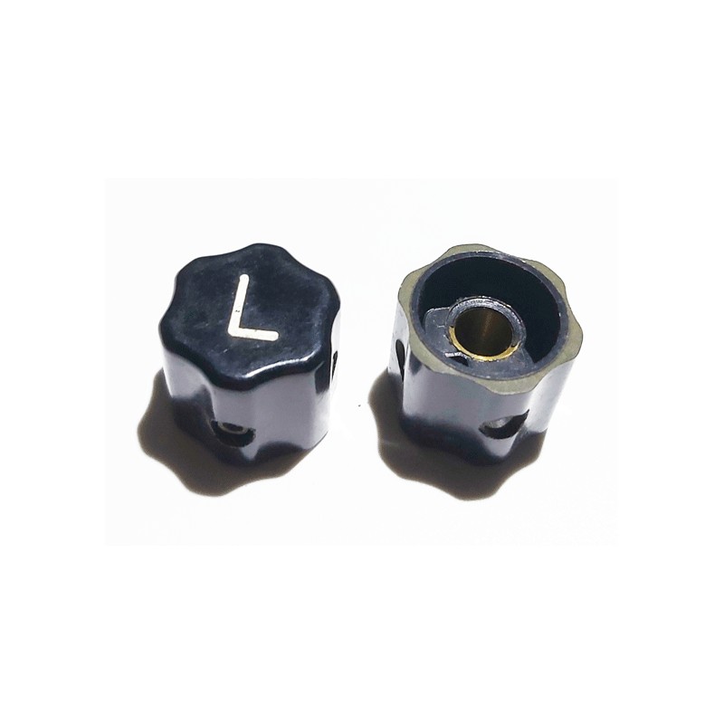 Bouton de potentiomètre axe 6mm à vis