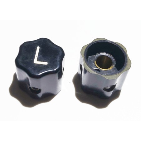 Bouton de potentiomètre axe 6mm à vis