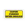 Etiquette coupure d'urgence entrée onduleur (lot de 20pièces)