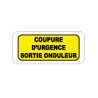 Etiquette coupure d'urgence sortie onduleur (lot de 20pièces)