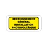 Etiquette sectionnement general installation photovoltaique (lot de 20pièces)