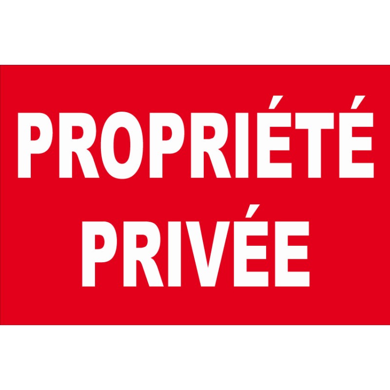 Panneau propriété privée 150x100mm (lot de 3 pièces)