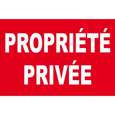 Panneau propriété privée 150x100mm (lot de 3 pièces)