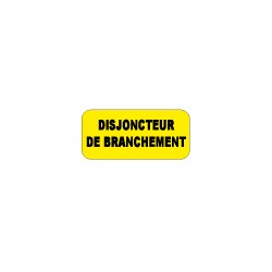 Etiquette disjoncteur de branchement (lot de 20pièces)