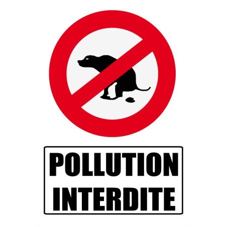 Panneau pollution interdite