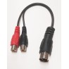 Adaptateur rca femelle - din 5 broches mâle