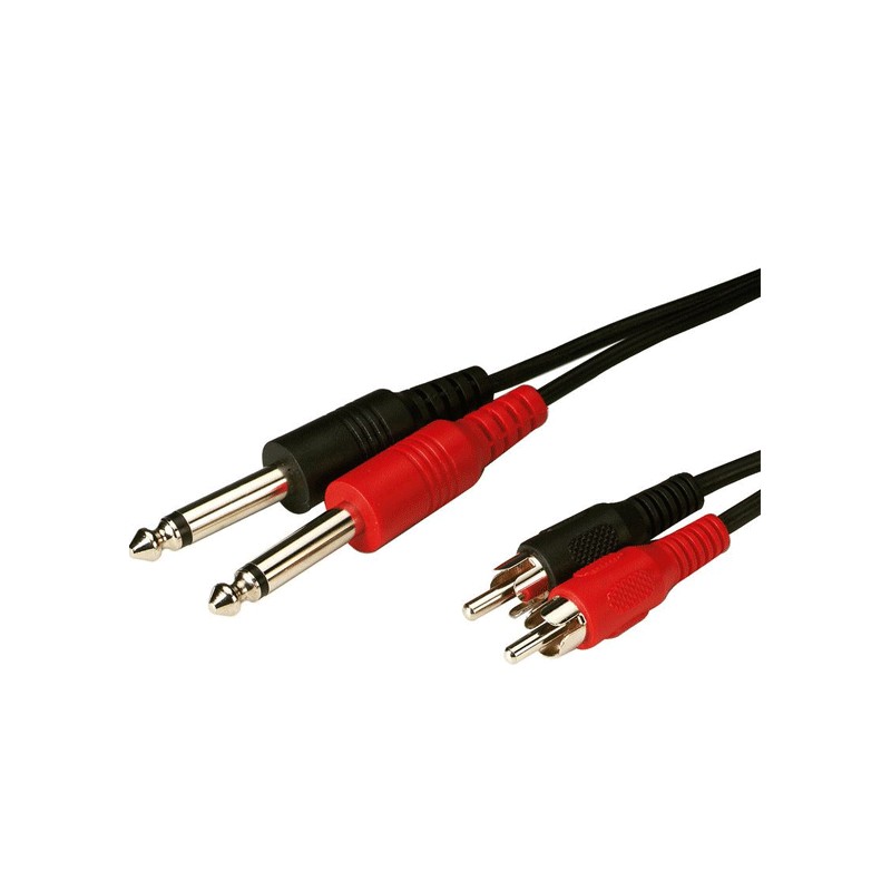 Adaptateur jack 6.35 mâle - RCA mâle 1.50m