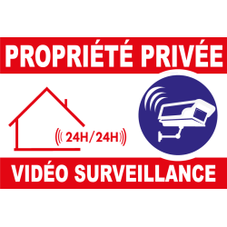 Panneau de dissuasion vidéo surveillance - 300x200mm