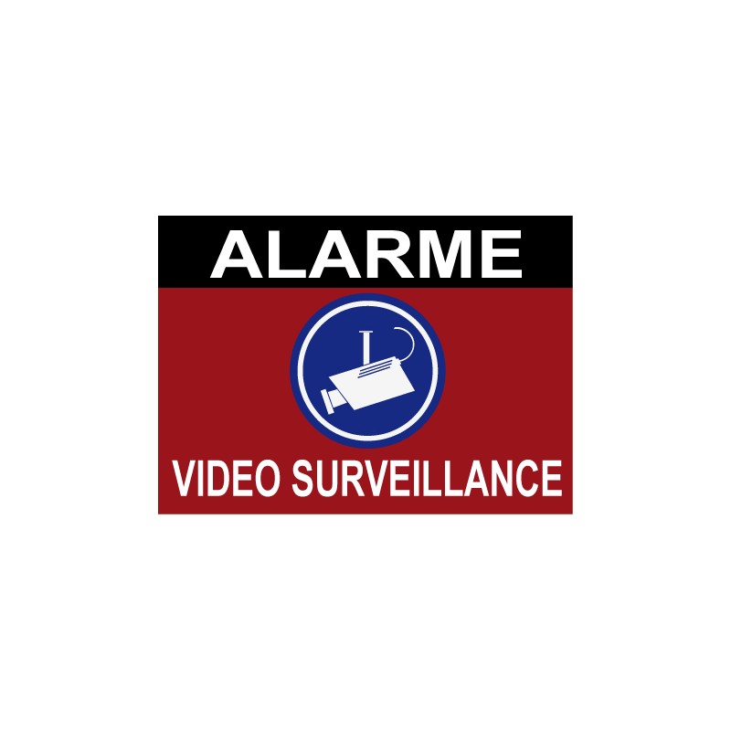 10 Panneaux alarme vidéo surveillance avec picto 24h/24