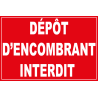 Dépôt d'encombrant interdit