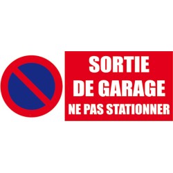 Stationnement interdit sortie de garage