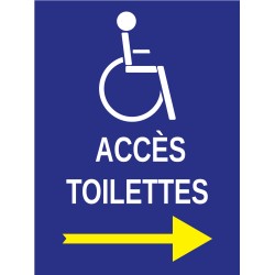 Panneau accès toilettes handicapé droite