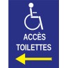 Panneau accès toilettes handicapé gauche