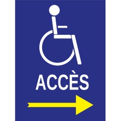 Panneau accès handicapé gauche