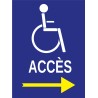 Panneau accès handicapé gauche