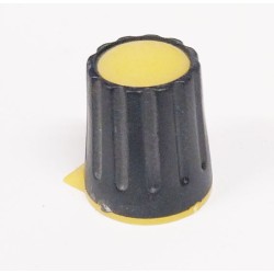 Bouton jaune avec flèche axe 6mm