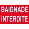 Panneau baignade interdite