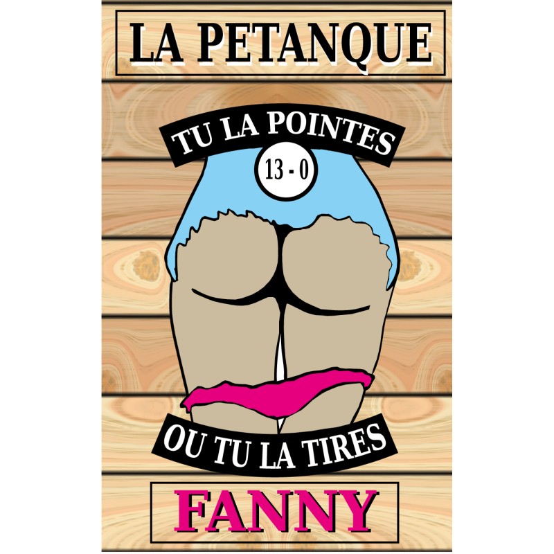 Panneau F ANNY pour terrain de pétanque