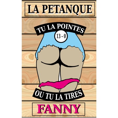 Panneau F ANNY pour terrain de pétanque