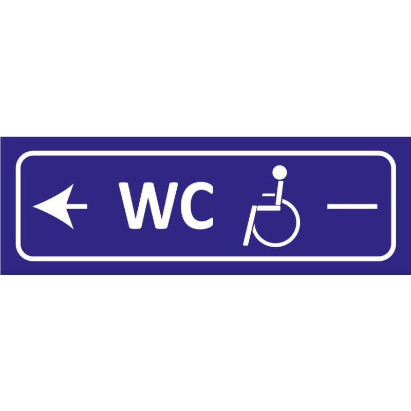 Signalétique adhésives WC handicapé gauche