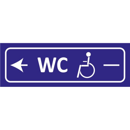 Signalétique adhésives WC handicapé gauche