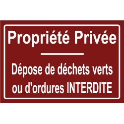 Propriété privée dépose de...