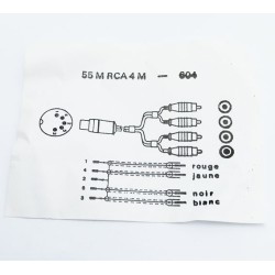 Adaptateur din 5 broches - rca mâle