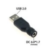 Adaptateur usb 2.0 mâle à DC 3.5x1.7