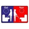 Panneau merci de faire dans la cuvette