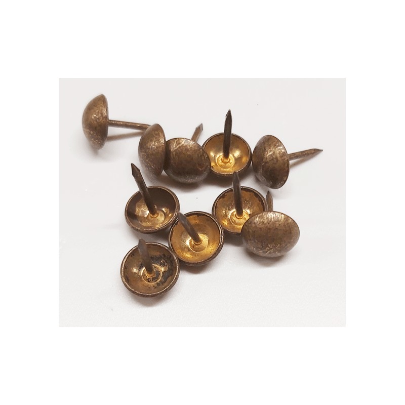 500 Pièces Clous de Tapissier, Basicon Robuste 17X11 MM Bronze Clous Tapissier Décoratifs