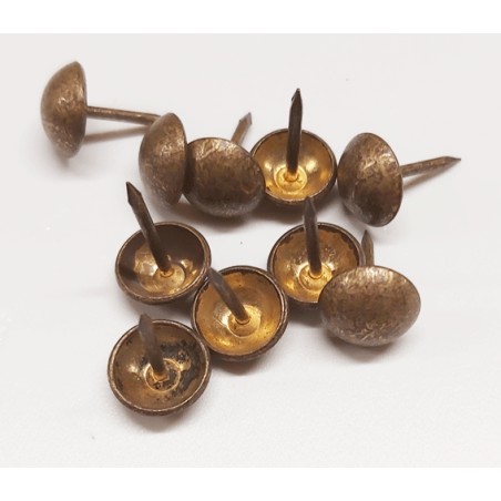 500 Pièces Clous de Tapissier, Basicon Robuste 17X11 MM Bronze Clous Tapissier Décoratifs