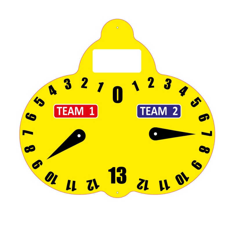 Compteur de score Pétanque avec emplacement numéro terrain